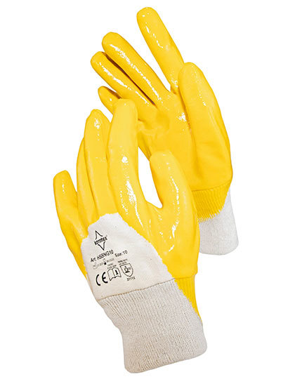 Rekawice bawelniane powlekane nitrylem KX171 - Yellow
