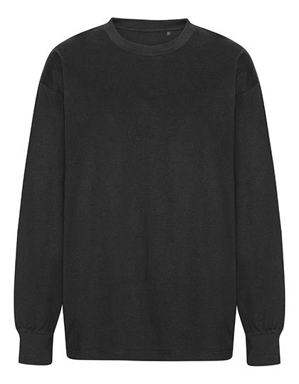 T-Shirt Oversize z Długim Rękawem NET60050 - Black