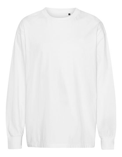T-Shirt Oversize z Długim Rękawem NET60050 - White