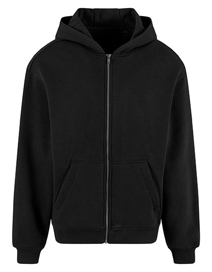Bluza Rozpinana z Kapturem Oversize Bawełna Poliester NM013 - Black