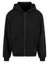 Bluza Rozpinana z Kapturem Oversize Bawełna Poliester NM013 - Black