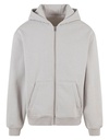 Bluza Rozpinana z Kapturem Oversize Bawełna Poliester NM013 - Light Asphalt
