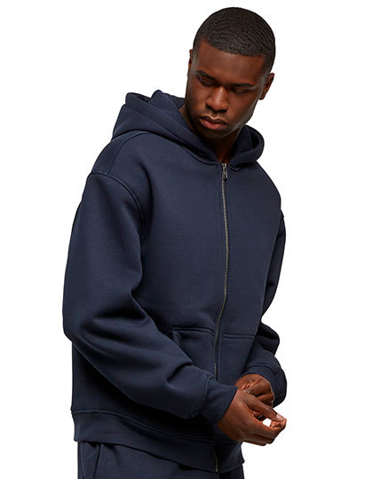 Bluza Rozpinana z Kapturem Oversize Bawełna Poliester NM013 - Navy