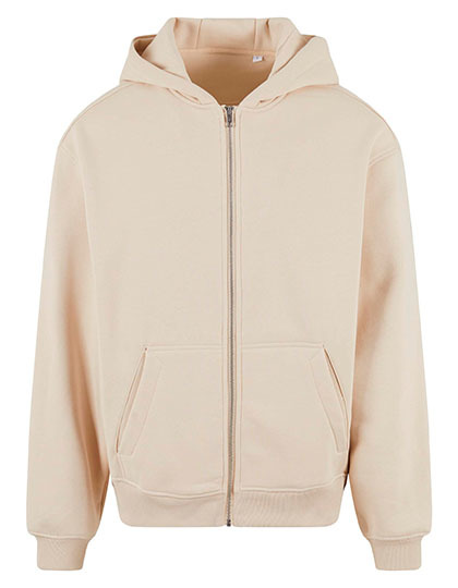 Bluza Rozpinana z Kapturem Oversize Bawełna Poliester NM013 - Sand