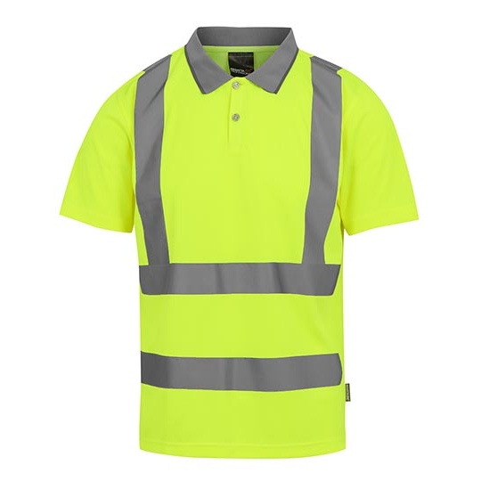 Koszulka Polo Meska Odprowadzajaca Wilgoc Hi-Vis RG271 - Yellow