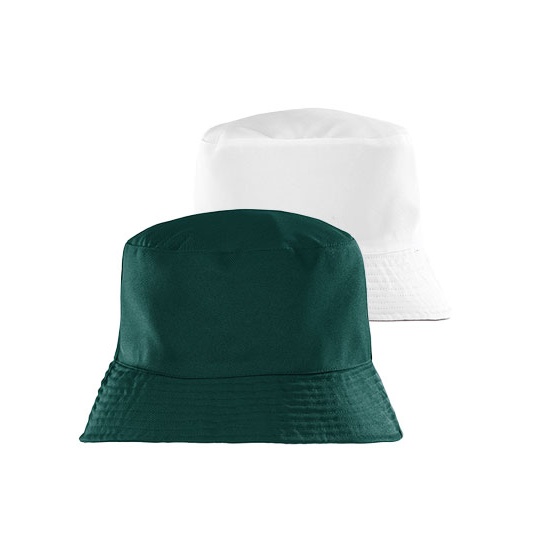 Kapelusz Dwustronny Bucket Poliester z Recyklingu RT985 - Bottle Green & White