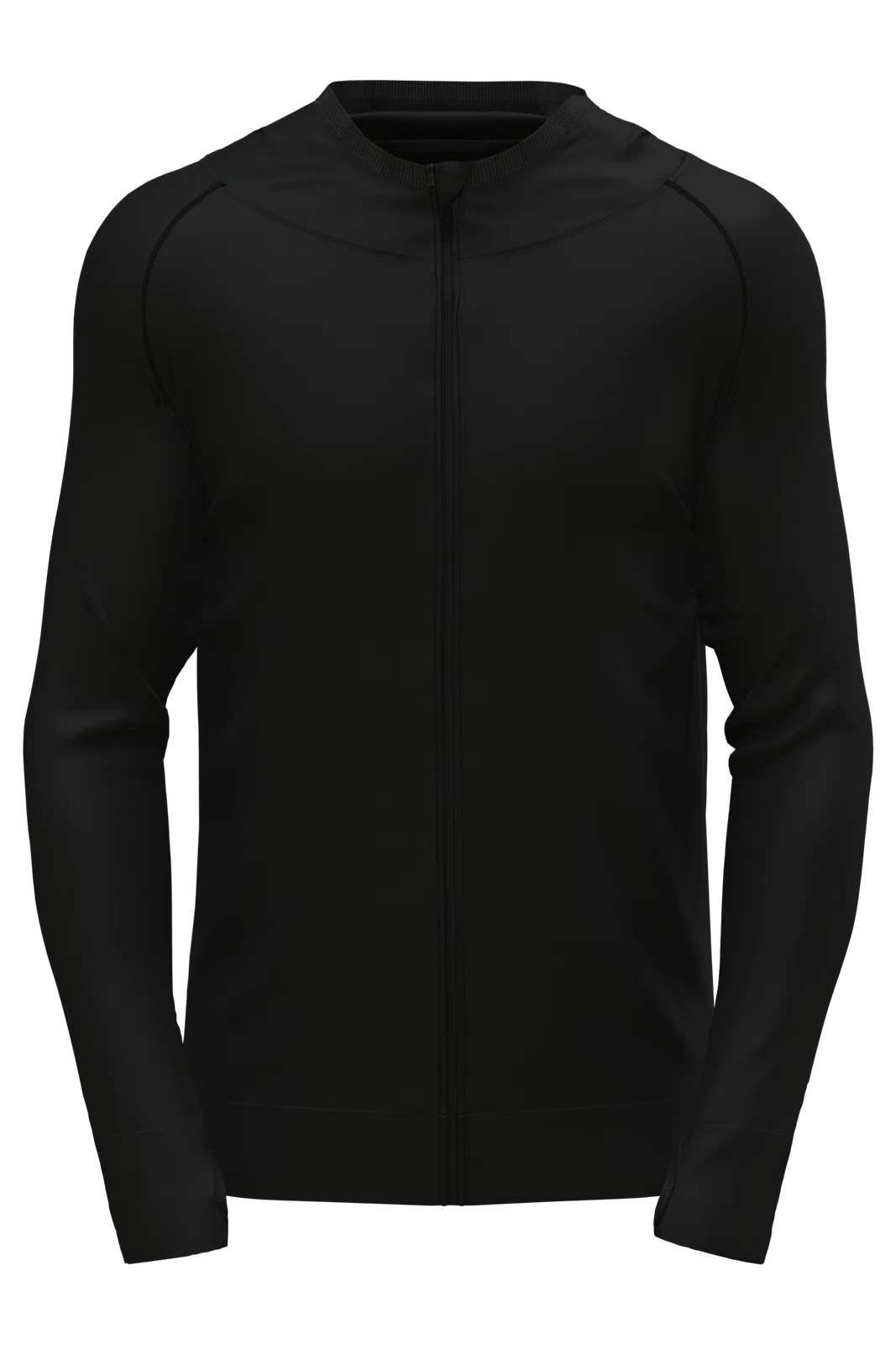 Kurtka Sportowa Bezszwowa Zapinana na Zamek S8870 - Black Opal