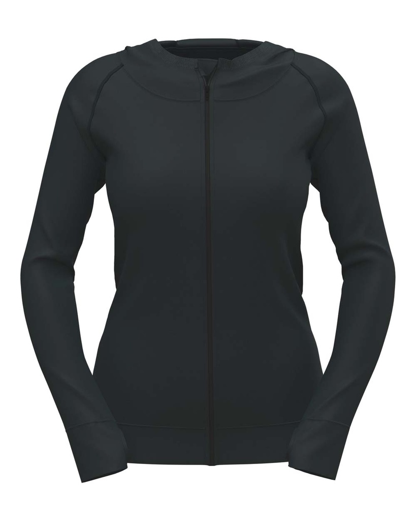 Bezszwowa kurtka sportowa damska z kapturem S8970 - Blue Midnight