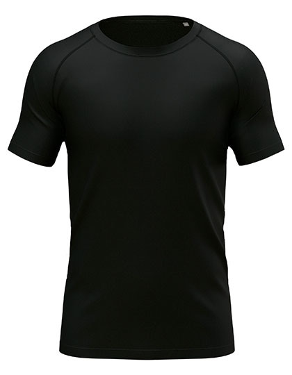 Bezszwowa koszulka sportowa z raglanowym rękawem S8860 - Black Opal