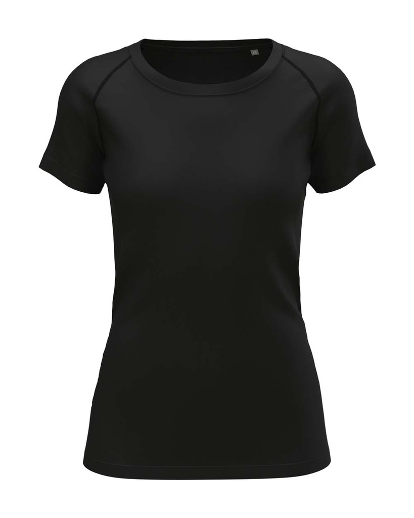 Bezszwowa koszulka sportowa damska S8960 - Black Opal