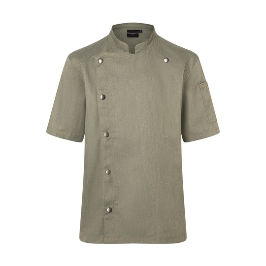Kurtka kucharska slim z krótkim rękawem KY150 - Vintage Moss Green