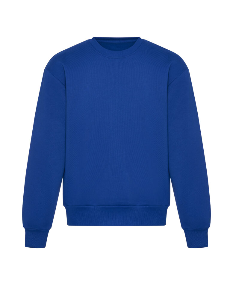 Bluza Oversize z Grubej Bawełny - Bright Royal