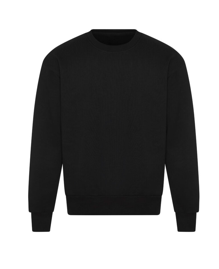 Bluza Oversize z Grubej Bawełny - Deep Black