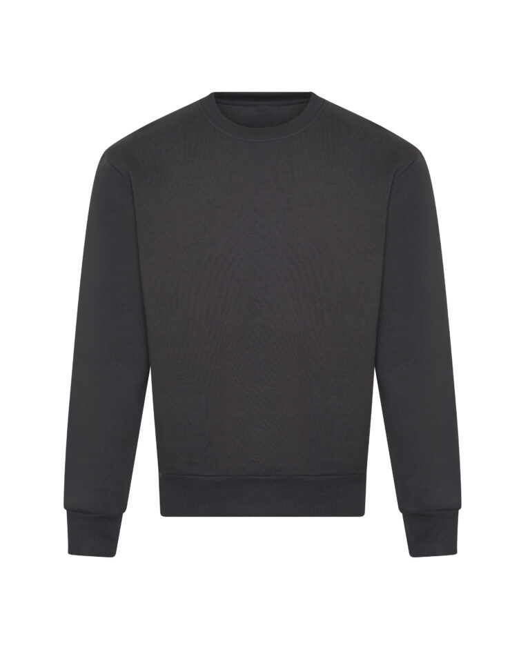 Bluza Oversize Gruba Bawełniana JH123 - Solid Charcoal