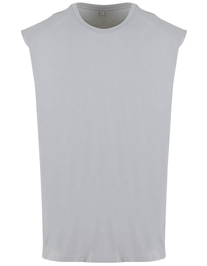 Koszulka bez rękawów oversize NM016 - Light Asphalt