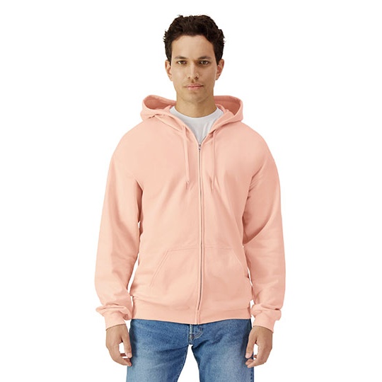 Bluza Rozpinana Klasyczna Bawelniana Szczotkowana GSF600 - Dusty Rose