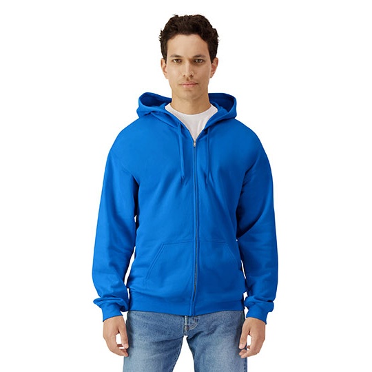 Bluza Rozpinana Klasyczna Bawelniana Szczotkowana GSF600 - Royal