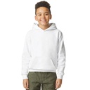 Bluza Klasyczna Z Kapturem Bawelniana Szczotkowana GSF500K - White