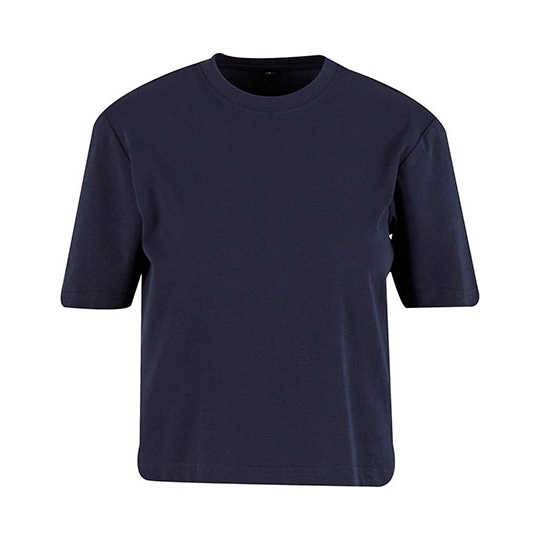 Damska Koszulka Oversize Bawelna Sorona BY369 - Navy