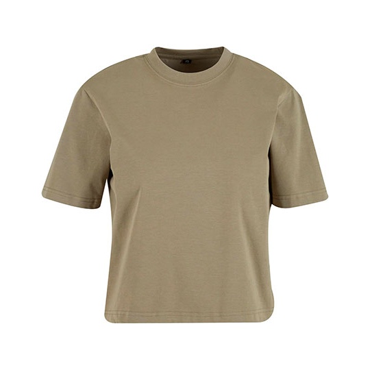 Damska Koszulka Oversize Bawelna Sorona BY369 - Pale Olive