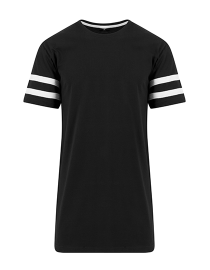 T-shirt Klasyczny Bawelniany z Paskami BY032 - Black & White