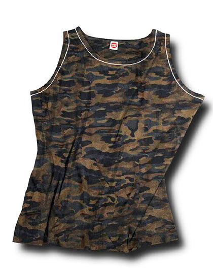 Tank Top Meski Klasyczny Bawelniany Dzersej HY7000 - Camouflage