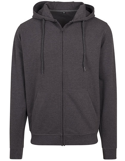 Bluza rozpinana z kapturem BY082 - Charcoal (Heather)