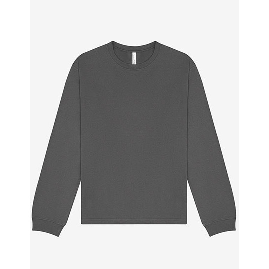 Unisex Gruby T-shirt z Dlugim Rekawem CV4651 - Asphalt (Solid)