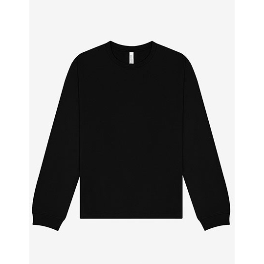 Unisex Gruby T-shirt z Dlugim Rekawem CV4651 - Black