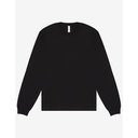 T-shirt Gruby Długi Rękaw Bawełna Czesana CV3511 - Black