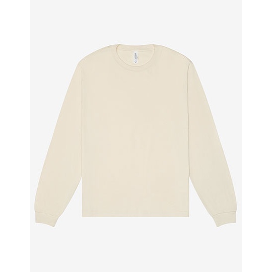 T-shirt Gruby Dlugi Rekaw Bawelna Czesana CV3511 - Natural