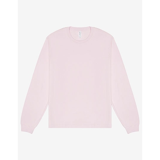 T-shirt Gruby Dlugi Rekaw Bawelna Czesana CV3511 - Soft Pink