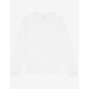Unisex Gruby T-shirt z Dlugim Rekawem CV4651 - White