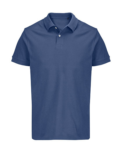 Koszulka Polo Unisex Dopasowana Bawełna Pika L04439 - Denim