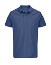 Koszulka Polo Unisex Dopasowana Bawełna Pika L04439 - Denim