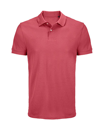 Koszulka Polo Unisex Dopasowana Bawelna Pika L04439 - Folk Pink