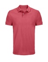 Koszulka Polo Unisex Dopasowana Bawełna Pika L04439 - Folk Pink