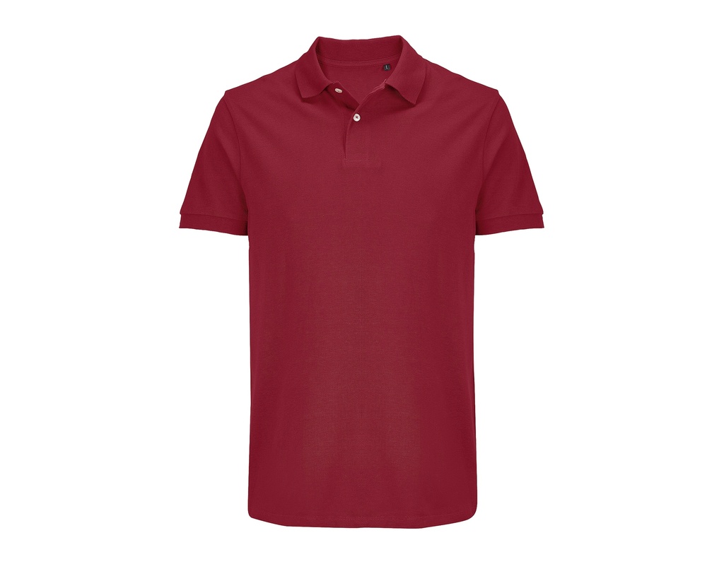 Koszulka Polo Unisex Dopasowana Bawelna Pika L04439 - Folk Red
