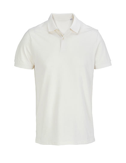 Koszulka Polo Unisex Dopasowana Bawelna Pika L04439 - Off White