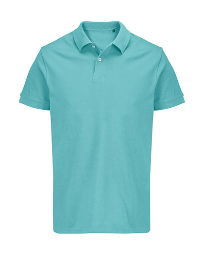 Koszulka Polo Unisex Dopasowana Bawelna Pika L04439 - Pool Blue