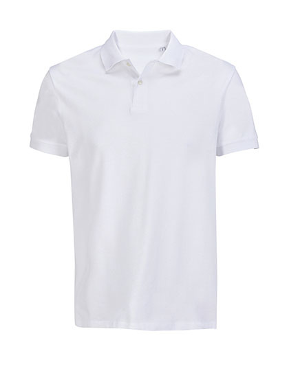 Koszulka Polo Unisex Dopasowana Bawelna Pika L04439 - White