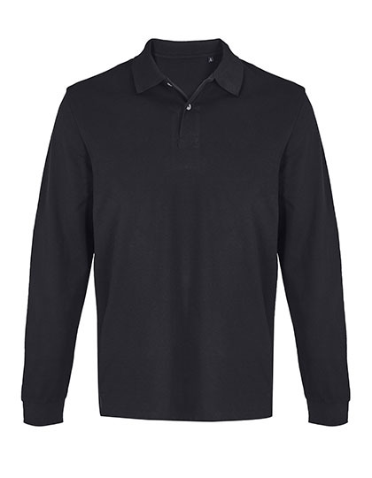 Koszulka Polo Unisex Dopasowana Czesana Bawelna L04441 - Black