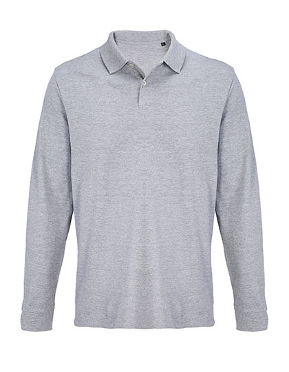 Koszulka Polo Unisex Dopasowana Czesana Bawelna L04441 - Grey Melange