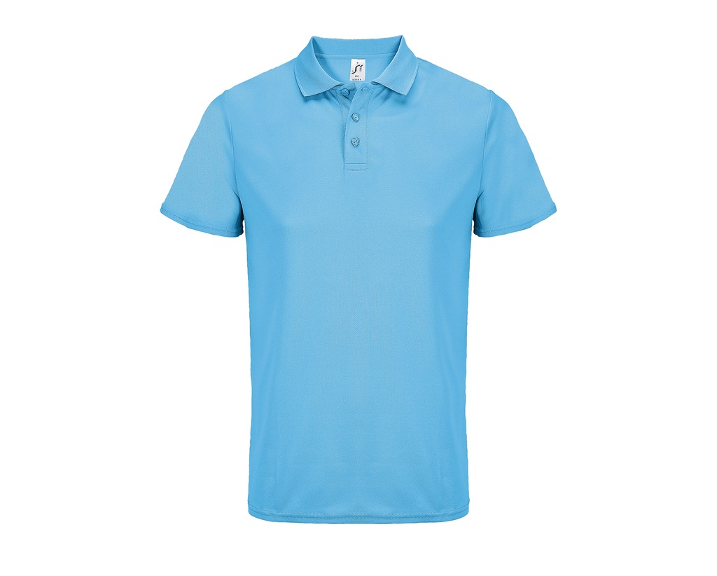 Koszulka Polo Slim Poliester z Recyklingu L04442 - Aqua
