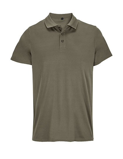 Koszulka Polo Slim Poliester z Recyklingu L04442 - Army