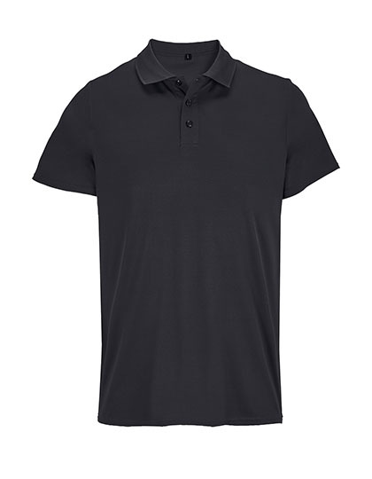 Koszulka Polo Slim Poliester z Recyklingu L04442 - Black