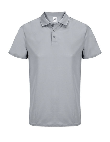 Koszulka Polo Slim Poliester z Recyklingu L04442 - Pure Grey