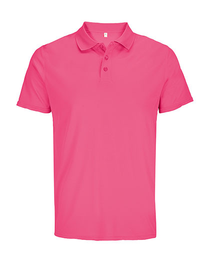 Koszulka Polo Slim Poliester z Recyklingu L04442 - Ribbon Pink