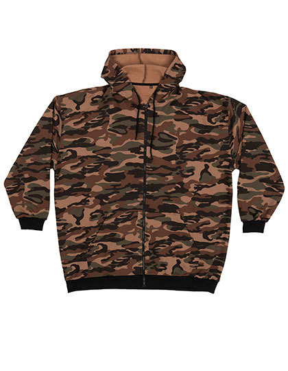 Bluza Unisex Prosty Krój Szczotkowane Wnętrze MYS710 - Camouflage