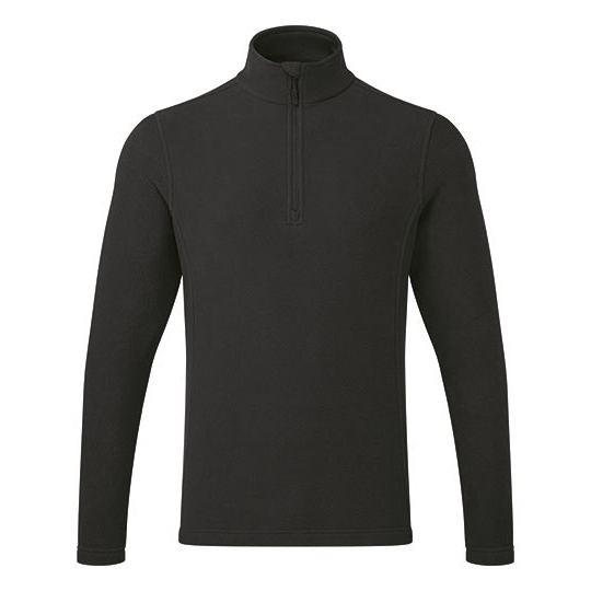 Bluza Unisex Mikropolar z Recyklingu 1 4 Zip PW831 - Black
